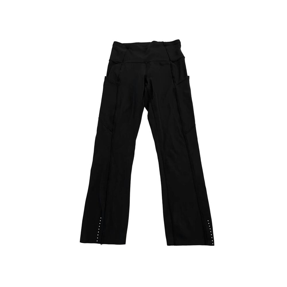 Lululemon Athletica Fast and Free 7/8 Length Black Leggings Nulux 25" Size 2